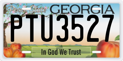 GA license plate PTU3527