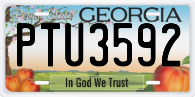 GA license plate PTU3592