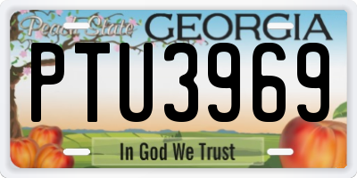 GA license plate PTU3969