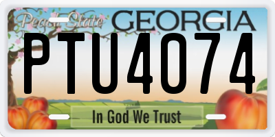 GA license plate PTU4074