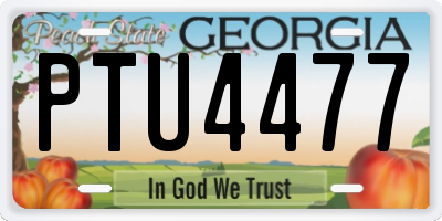 GA license plate PTU4477