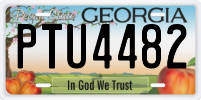 GA license plate PTU4482