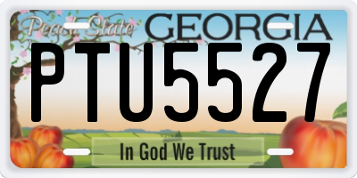 GA license plate PTU5527