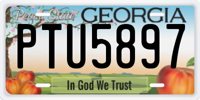 GA license plate PTU5897