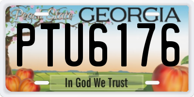 GA license plate PTU6176