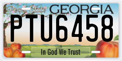 GA license plate PTU6458