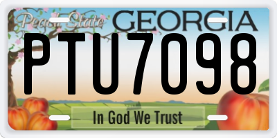 GA license plate PTU7098