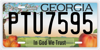 GA license plate PTU7595