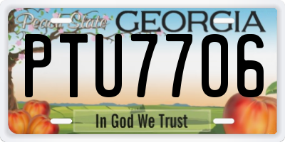 GA license plate PTU7706