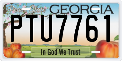GA license plate PTU7761