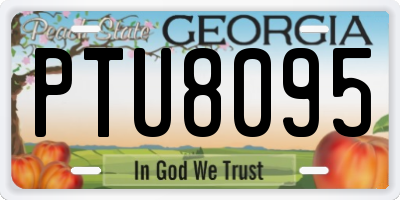 GA license plate PTU8095