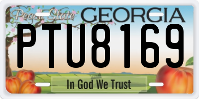 GA license plate PTU8169
