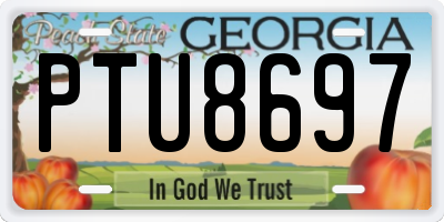 GA license plate PTU8697