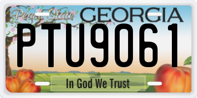 GA license plate PTU9061