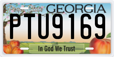 GA license plate PTU9169