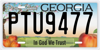 GA license plate PTU9477