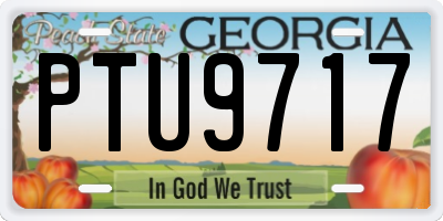 GA license plate PTU9717