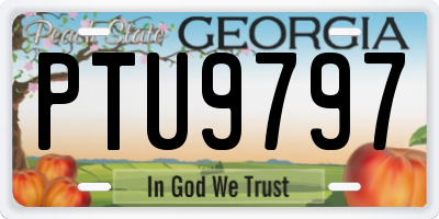 GA license plate PTU9797