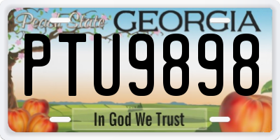 GA license plate PTU9898