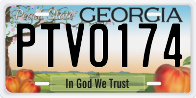 GA license plate PTV0174