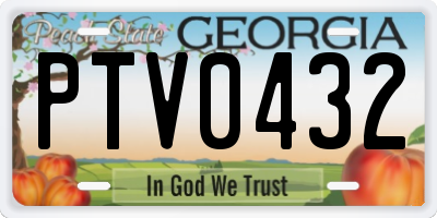 GA license plate PTV0432