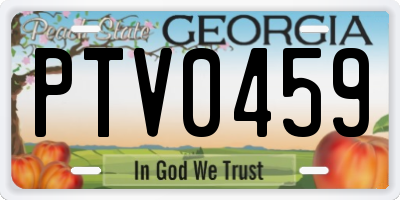 GA license plate PTV0459