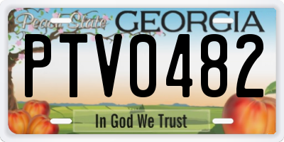 GA license plate PTV0482