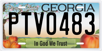 GA license plate PTV0483