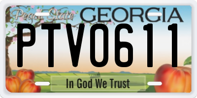 GA license plate PTV0611