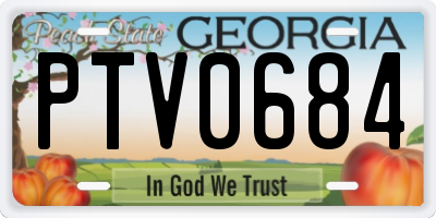 GA license plate PTV0684