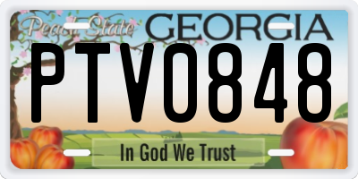 GA license plate PTV0848