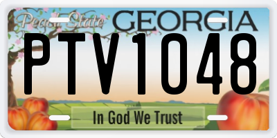 GA license plate PTV1048