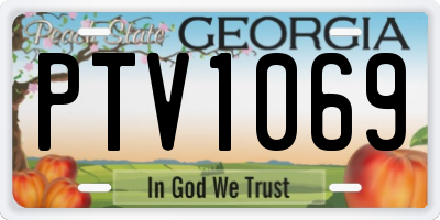 GA license plate PTV1069