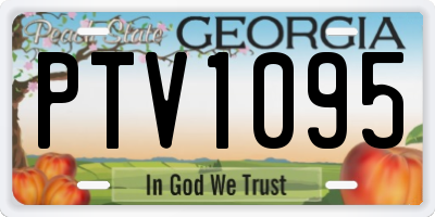 GA license plate PTV1095