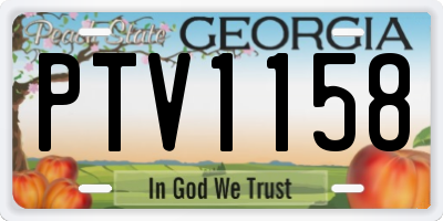 GA license plate PTV1158