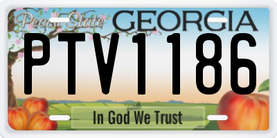 GA license plate PTV1186