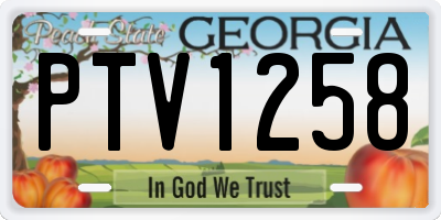 GA license plate PTV1258