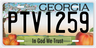 GA license plate PTV1259