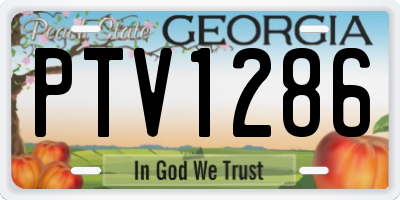 GA license plate PTV1286