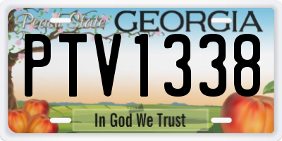 GA license plate PTV1338