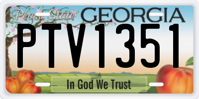 GA license plate PTV1351