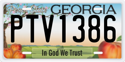 GA license plate PTV1386