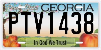 GA license plate PTV1438