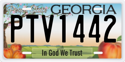 GA license plate PTV1442
