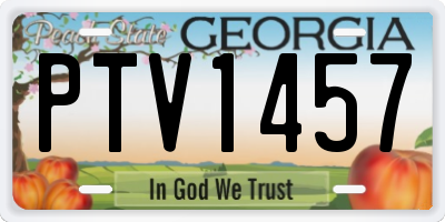 GA license plate PTV1457