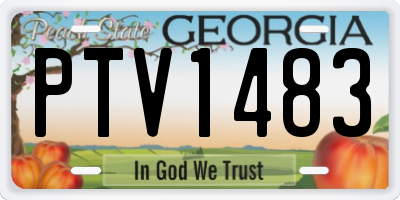 GA license plate PTV1483
