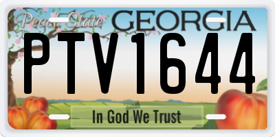 GA license plate PTV1644