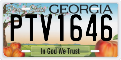 GA license plate PTV1646