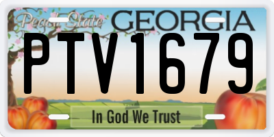 GA license plate PTV1679