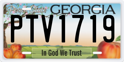 GA license plate PTV1719
